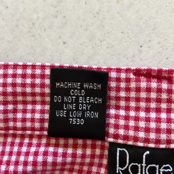 Rafaela Women’s Red Checked Pants Slacks Spring Elastic Waist Sides Size 20W - Picture 10 of 10